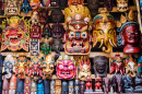 Wooden Masks in Kathmandu, Nepal